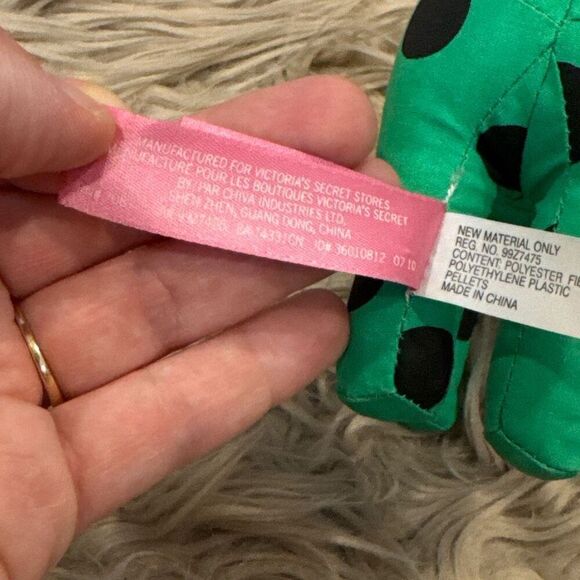 Victorias Secret PINK Mascot dog green with polka dots and Happy - Picture 6 of 8